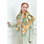 Horse Design Double-sides Print 16 Momme Silk Twill Scarf